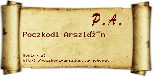 Poczkodi Arszlán névjegykártya